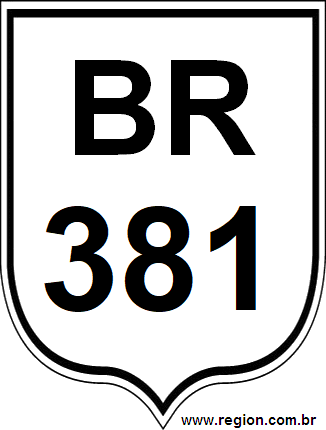 Placa da BR 381