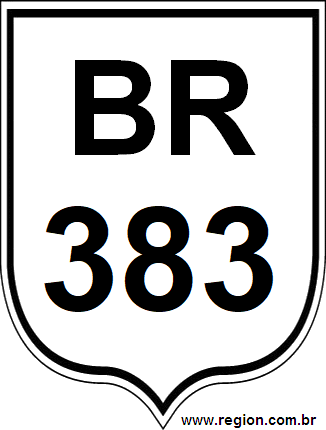Placa da BR 383