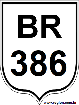 Placa da BR 386