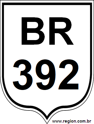 Placa da BR 392