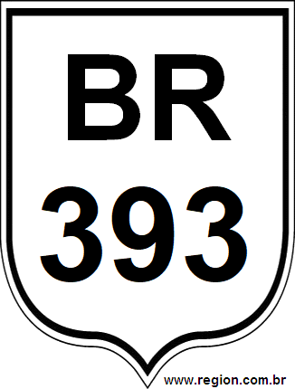 Placa da BR 393