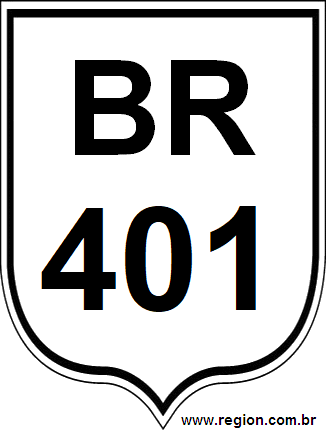 Placa da BR 401
