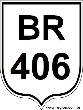 Placa da BR 406