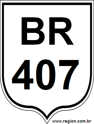 Placa da BR 407