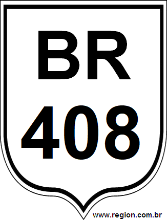 Placa da BR 408