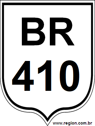Placa da BR 410
