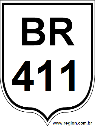 Placa da BR 411