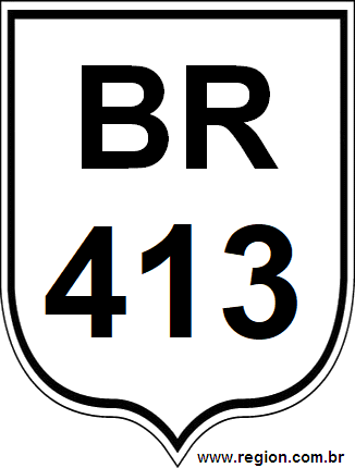 Placa da BR 413