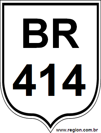 Placa da BR 414