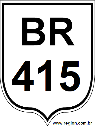 Placa da BR 415