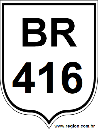 Placa da BR 416