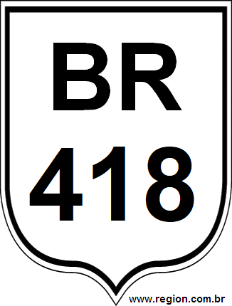Placa da BR 418
