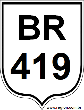 Placa da BR 419