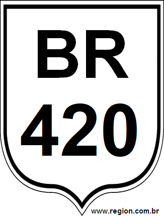 Placa da BR 420