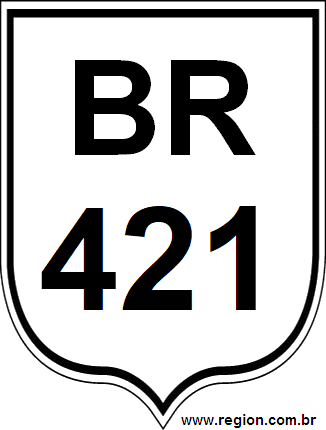 Placa da BR 421
