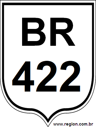 Placa da BR 422