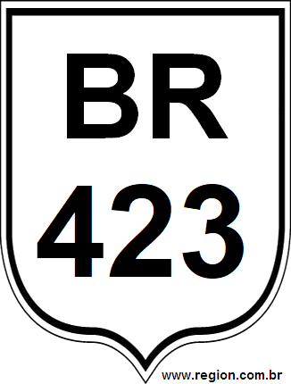 Placa da BR 423
