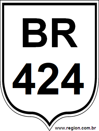Placa da BR 424