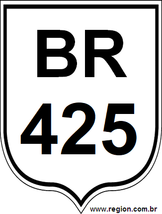 Placa da BR 425