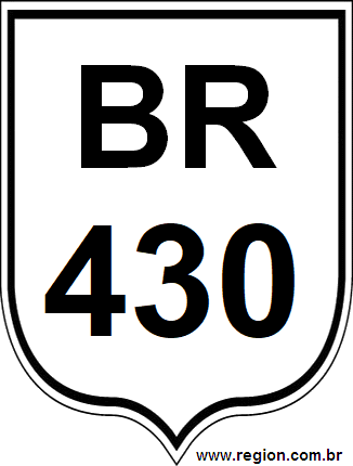 Placa da BR 430