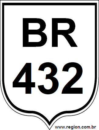 Placa da BR 432