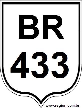 Placa da BR 433