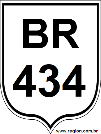 Placa da BR 434