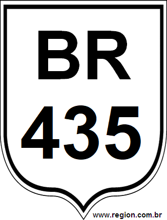 Placa da BR 435