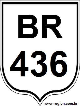Placa da BR 436