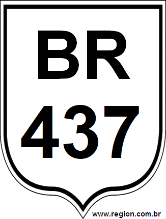 Placa da BR 437