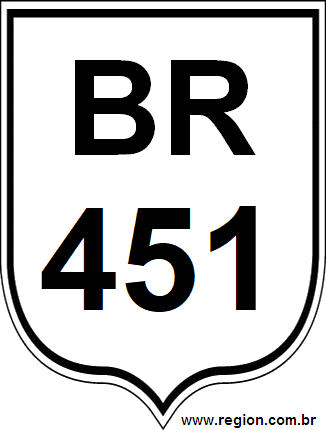 Placa da BR 451