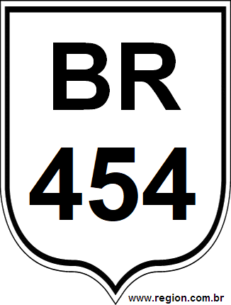 Placa da BR 454