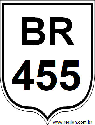 Placa da BR 455