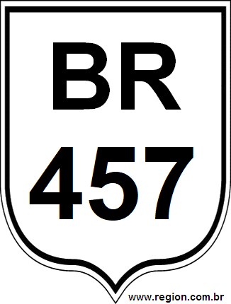 Placa da BR 457