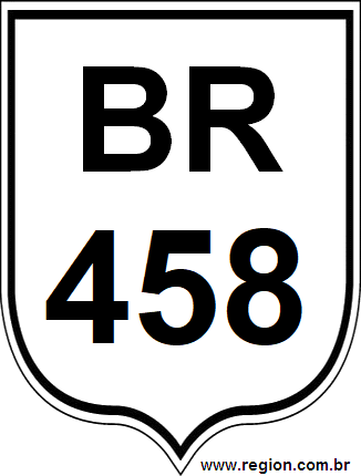 Placa da BR 458