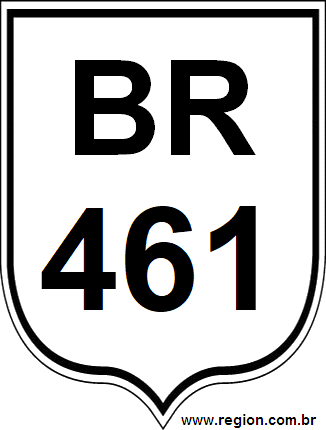 Placa da BR 461