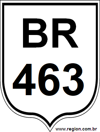 Placa da BR 463