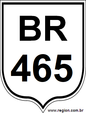 Placa da BR 465