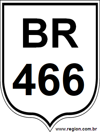 Placa da BR 466