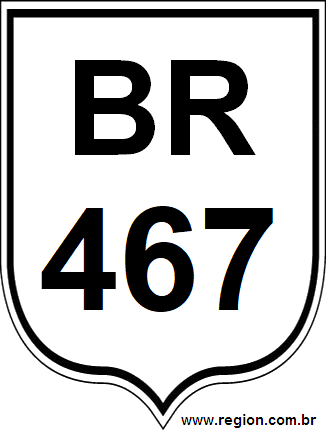 Placa da BR 467