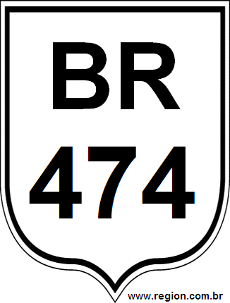 Placa da BR 474