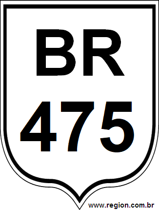 Placa da BR 475
