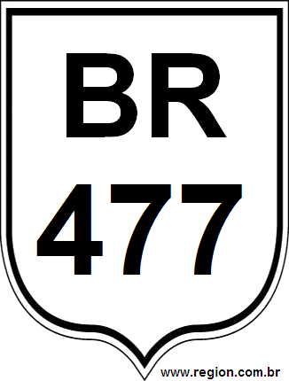 Placa da BR 477