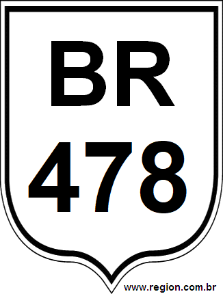 Placa da BR 478