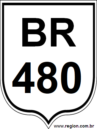 Placa da BR 480