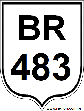 Placa da BR 483