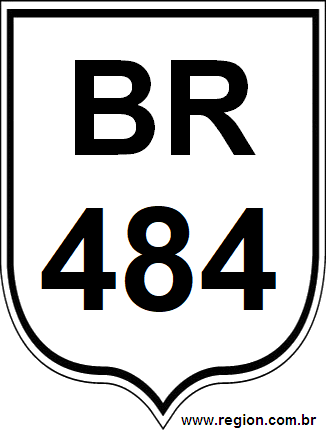 Placa da BR 484
