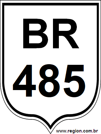 Placa da BR 485