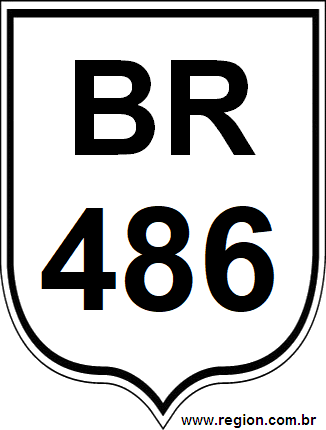 Placa da BR 486