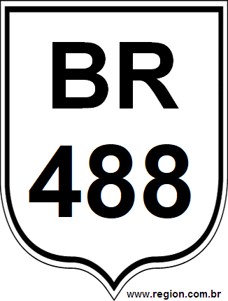 Placa da BR 488